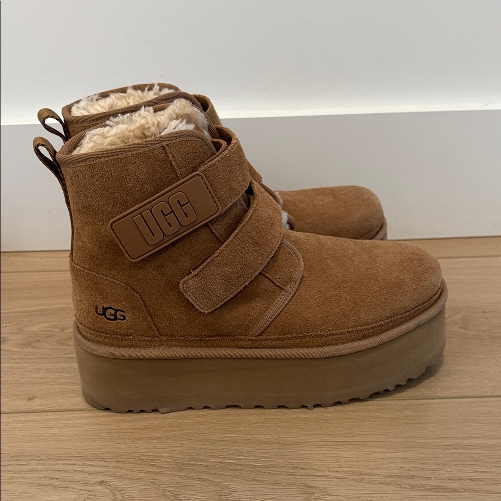 UGG Tan Suede Platform Boots